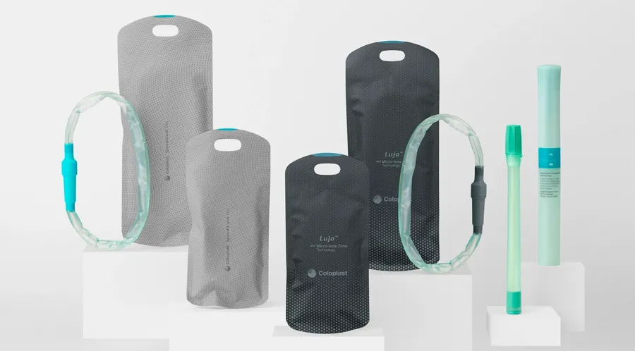 Bild des Luja Katheter Sortiments. Wenn Urin in der Blase zurückbleibt, können sich Bakterien vermehren und dann zu einer Harnwegsinfektion führen. Luja-Katheter entleeren die Blase im Vergleich zu herkömmlichen 2-Augenkathetern effizienter vollständig in einem freien Fluss. 